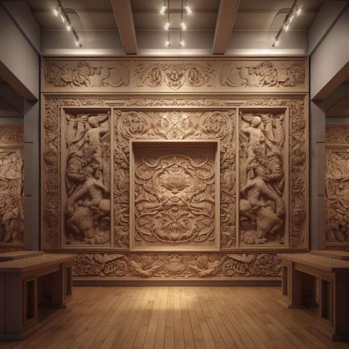 Patterns and decorations (Art museum 2, PATTERN_810) 3D models for cnc